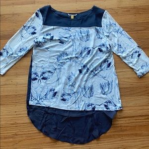 Leifsdottir floral print sheer back top